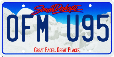 SD license plate 0FMU95