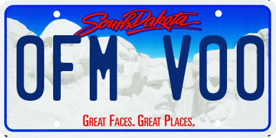 SD license plate 0FMV00