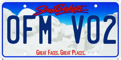 SD license plate 0FMV02