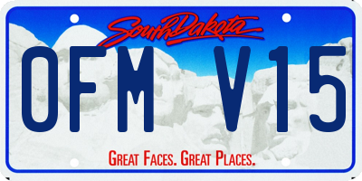 SD license plate 0FMV15