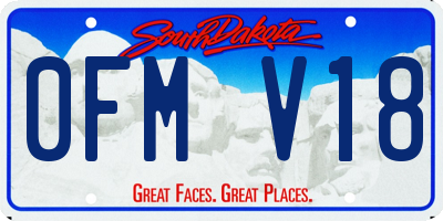 SD license plate 0FMV18