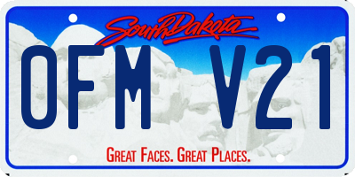 SD license plate 0FMV21