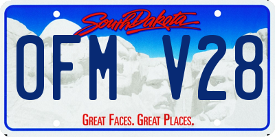 SD license plate 0FMV28