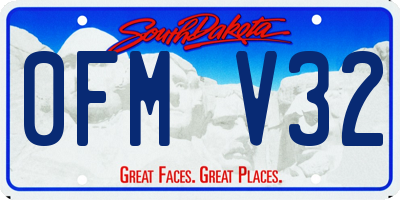 SD license plate 0FMV32