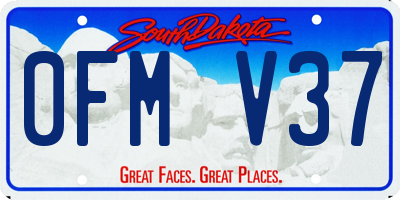 SD license plate 0FMV37