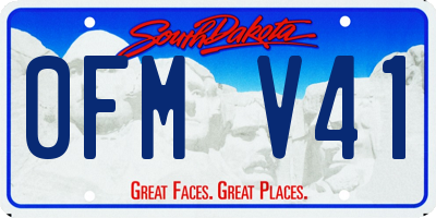 SD license plate 0FMV41