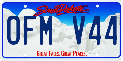 SD license plate 0FMV44