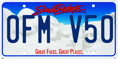 SD license plate 0FMV50