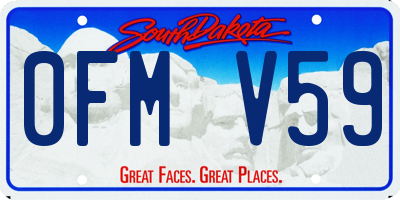SD license plate 0FMV59