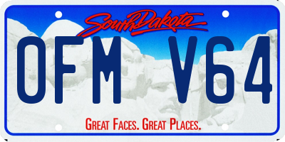SD license plate 0FMV64