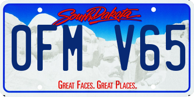 SD license plate 0FMV65