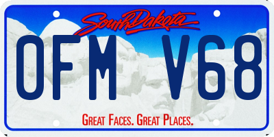 SD license plate 0FMV68