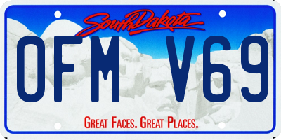SD license plate 0FMV69