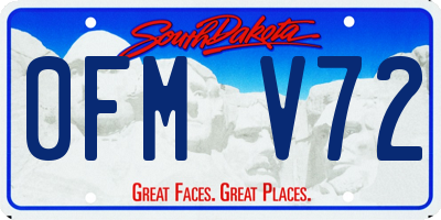 SD license plate 0FMV72