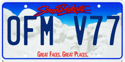 SD license plate 0FMV77