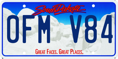 SD license plate 0FMV84