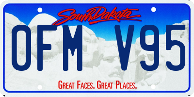 SD license plate 0FMV95