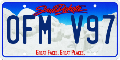 SD license plate 0FMV97