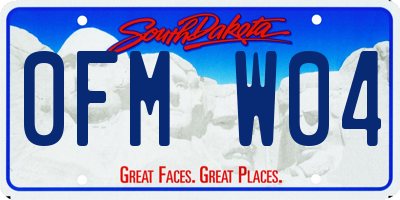 SD license plate 0FMW04