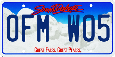 SD license plate 0FMW05