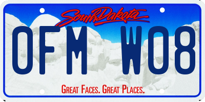 SD license plate 0FMW08