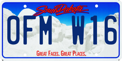 SD license plate 0FMW16