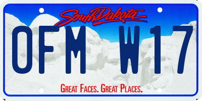 SD license plate 0FMW17