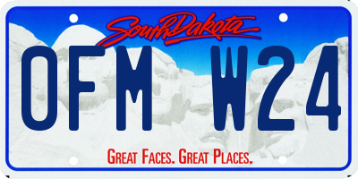 SD license plate 0FMW24