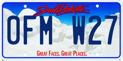 SD license plate 0FMW27