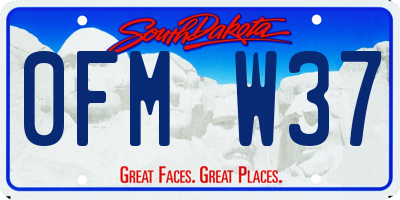 SD license plate 0FMW37