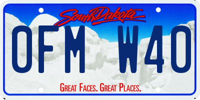 SD license plate 0FMW40