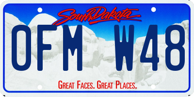 SD license plate 0FMW48