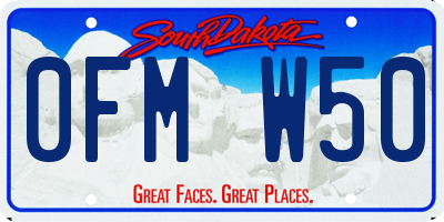 SD license plate 0FMW50