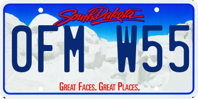 SD license plate 0FMW55