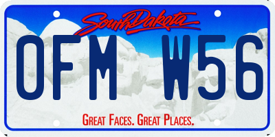SD license plate 0FMW56