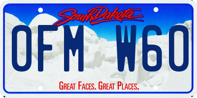 SD license plate 0FMW60