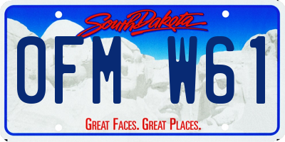SD license plate 0FMW61