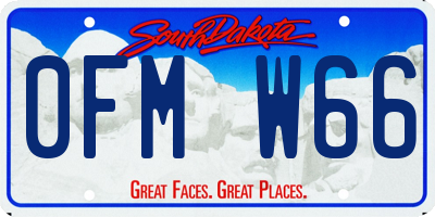 SD license plate 0FMW66