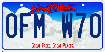 SD license plate 0FMW70