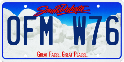 SD license plate 0FMW76