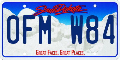 SD license plate 0FMW84