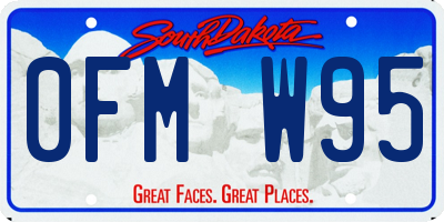 SD license plate 0FMW95
