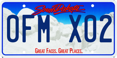 SD license plate 0FMX02