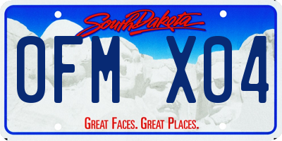 SD license plate 0FMX04