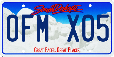 SD license plate 0FMX05