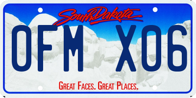 SD license plate 0FMX06