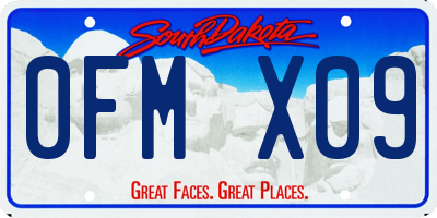 SD license plate 0FMX09