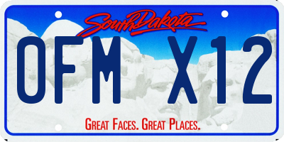 SD license plate 0FMX12
