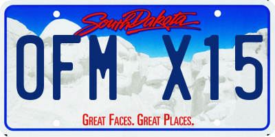 SD license plate 0FMX15