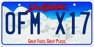 SD license plate 0FMX17